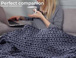 Free shipping every day at jcpenney®. Dreamz Knitted Weighted Blanket Chunky Bulky Knit Throw Blanket 6 5kg Dark Grey Ebay
