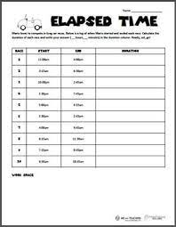 elapsed time preview worksheets telling 