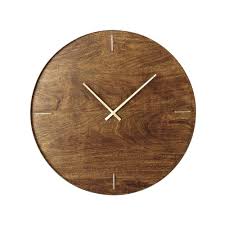 Horloge En Manguier Et Metal Dore D81 Preston Maisons Du Monde