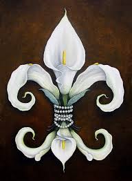 Flower Of New Orleans White Calla Lilly Painting By Judy Merrell Fleur is french for flower, de meaning of and li meaning three.