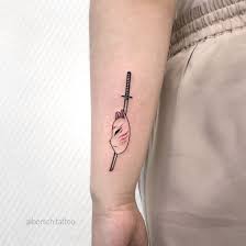 Katana With Kitsune Mask Naruto Tattoo Anime Tattoos Tattoos
