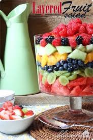 Fruit Salad Beautiful Layered Version My Blessed Life Fresh Fruit Recipes Fruit Recipes Diy Food Recipes