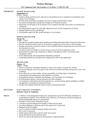 Translator Resume Samples Velvet Jobs