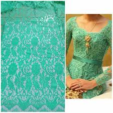 Kain Kebaya Semi Prancis Hijau Tosca Model Pakaian Kain Kebaya