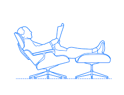 Just think about an uneven floor where you'll sit. Eames Lounge Chair Ottoman Dimensions Drawings Dimensions Com