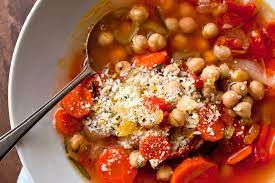 Chickpea Vegetable Soup With Parmesan Rosemary And Lemon Recipe Recipe Chickpea Soup Recipes Nyt Cooking