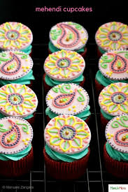 Mehndi Cupcakes Recipe Homemade Recipes Dessert Cupcake Cakes Fondant Cupcakes