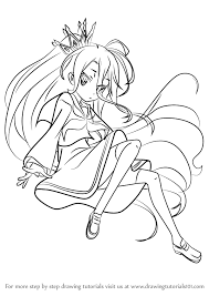 Learn How To Draw Shiro From No Game No Life No Game No Life Step By Step Drawing Tutorials No Game No Life Drawings Anime Chibi