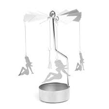 Hot Spinning Rotary Metal Carousel Tea Light Candle Holder Stand Light Christmas Party Decoration Is Multicolor Newchic