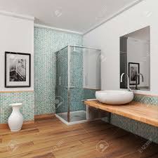 Badezimmer ideen für holzböden (56 #badezimmer #holzboden #ideen #tilesideas. Grosses Badezimmer Mit Holzboden Und Vintage Mosaik Hellblau Und Grun Lizenzfreie Fotos Bilder Und Stock Fotografie Image 37454006
