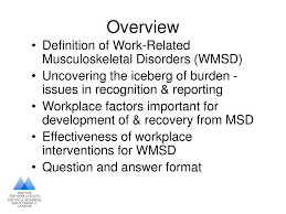 Ppt Work Related Musculoskeletal Disorders Powerpoint Presentation Free Download Id 443294