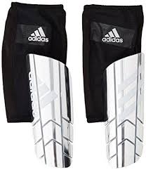 adidas performance ghost pro shin guard silver met white