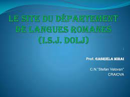 Tu banda ancha y telefonía fija ahora se llaman movistar. Ppt Le Site Du Departement De Langues Romanes I S J Dolj Powerpoint Presentation Id 4610789