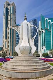Tea Pot Sculpture West Bay Central Financial District Doha Qatar Middle East Qatar Travel Amazing Buildings