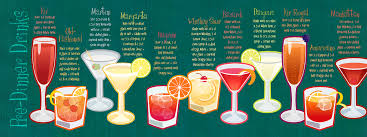 I think you are asking for the word used when we have a drink before dinner. Before Dinner Cocktails By Joumana Medlej They Draw Cook