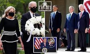 Obama denounced republicans for a fantasy narrative that has spiraled further and further bill clinton blamed trump personally and more than four years of poison politics spreading deliberate misinformation, sowing distrust in our system, and. Joe Biden To Lay Wreath At Arlington With Clinton Bush And Obama Daily Mail Online