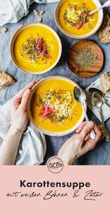 Karottensuppe Mit Weissen Bohnen Zatar Eat This Foodblog Vegane Rezepte Stories Rezept Karottensuppe Lebensmittel Essen Karotten