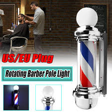 Hair Salon Light Barber Pole Led Light Rotating Light Lamp With Bulb Marker Lamp Led Downlights 68x19x24cm 220v Eu 110v Us Plug Led Downlights Aliexpress