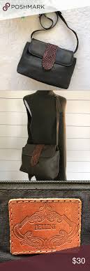 Bellini Olive Green Woven Leather Crossbody Bag Leather Crossbody Bag Crossbody Bag Leather Crossbody