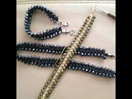 Easy Crochet Bracelethakelkette Kolay Tigisi Taki Simple Pulsera Diy Superleicht Youtu Crochet Beaded Bracelets Beaded Bracelets Beaded Necklace Tutorial