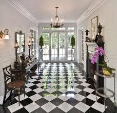 Black And White Checkered Floor Entry Image By Kim E Courtney Interiors Design Inc White Tile Floor White Marble Floor Black And White Tiles