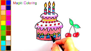 Choose from decorating tips, reusable and disposable piping bags, couplers, cupcake corers and more! How To Draw A Birthday Cake Easy Coloring Video For Kids Coloring Books Color Birthday