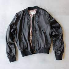 Lightweight Satin Bomber Jacket Black Bomber Jacket Satin Bomber Jacket Clothes