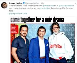 Does emraan hashmi drink alcohol?: Ø£Ù…ÙŠØªØ§Ø¨ Ø¨Ø§ØªØ´Ø§Ù† ÙŠØªØ¹Ø§ÙˆÙ† Ù…Ø¹ Ø¹Ù…Ø±Ø§Ù† Ù‡Ø§Ø´Ù…Ù‰ ÙÙ‰ ÙÙŠÙ„Ù… Ø¨ÙˆÙ„ÙŠÙˆØ¯Ù‰ Ù„Ù€ Ø£Ù†Ø§Ù†Ø¯ Ø¨Ø§Ù†Ø¯ÙŠØª Ø¹ÙŠÙ†