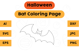 There are tons of great resources for free printable color pages online. Halloween Coloring Page Bat 07 Grafico Por Isalsemarang Creative Fabrica