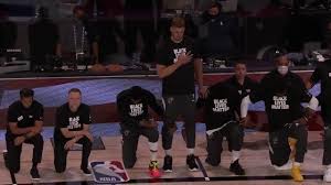 He's visible as one of the few who has elected to stand during the national anthem. Meyers Leonard Stands For National Anthem Youtube