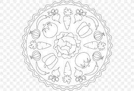 Mandala Ausmalbild Coloring Book Line Art Vegetable Png 558x557px Mandala Area Artwork Ausmalbild Black And White