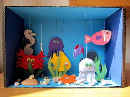 Für kinder gehören muscheln und steine zu. Kinder Aquarium Basteln Basteln Karton Basteln Bastelideen