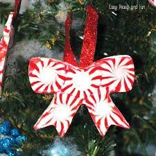 Piece of 3/8″ wide christmas ribbon. 20 Fun Christmas Ornaments To Make With Your Kids This Year Diy Christmas Ornaments Easy Christmas Tree Ornaments To Make Peppermint Candy Ornaments