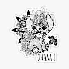 Et pour cause, ici tu trouveras des centaines de mandalas à imprimer et à colorier. Sticker Ohana Mandala Par Kalikagraphisme Disney Stitch Tattoo Disney Tattoos Lilo And Stitch Tattoo