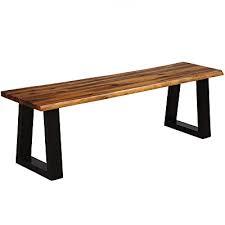 Wooden benches are perfect for use in most homes, particularly in the hallway or kitchen area and are great for hosting parties and gatherings. Buy Liviza Outdoor Bench Indoor Bench Solid Acacia Wood Patio Bench Dining Bench Seating Chair Dining Benches For Garden Lawn Entryway Farmhouse Bench With Metal Legs Wood Online In Indonesia B08xblqd6h