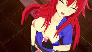 HSDxD Rias Gremory gets penetrated after playing with sex toys