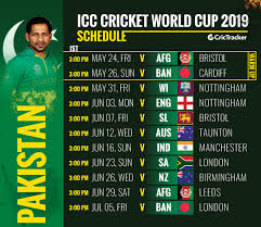 The 2018 world cup is almost here. World Cup 2019 Pakistan Squad Fixtures Venue And Match Timing