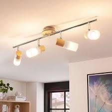 Four Bulb Led Ceiling Light Christoph With Wood Ceiling Lights Led Ceiling Spotlights Ceiling Spotlights