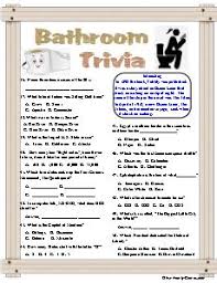 Whether you have a science buff or a harry potter fanatic, look no further than this list of trivia questions and answers for kids of all ages that will be fun for little minds to ponder. Bathroom Trivia Is General Knowledge Q A S To Pass The Time