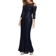 Buy Blu Sage 3 4 Sleeve Cold Shoulder Sequin Evening Gown At Jcpenney Com Today An Evening Dresses With Sleeves Evening Gowns With Sleeves Sequin Evening Gowns