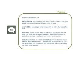 Make a few notes on a piece of paper to begin. Tma Writing Resume Bio Artist Statements