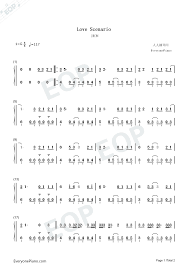 Love Scenario Notas Violin Busqueda De Google Pianika Lirik Lagu Not Musik