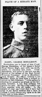 Corporal George Claude Donaldson 10th Battalion The Queen's Regiment
