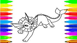 Please choose images in following list of free. How To Draw Pokemon Vaporeon Coloring Pages Kids Songs Learn Drawing Art Colours For Children Youtube