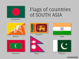 The red disc is offset slightly toward the hoist so that it appears centered when the flag is flying. Set Of Flags Of South Asia Bangladesh Butane Sri Lanka India Maldives Nepal Pakistan Flat Vector Illustration Stock Vector Adobe Stock