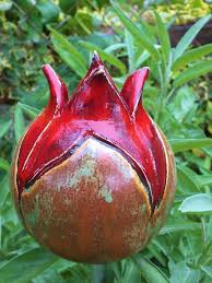 Spitze Knospe Beetspitze Stele Gartenkeramik Keramik Blumen Tonkeramik Gartenkeramik