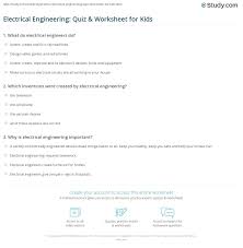 Pipeye, peepeye, pupeye, and poopeye. Electrical Engineering Quiz Worksheet For Kids Study Com