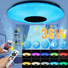 Ceiling light fixture industrial, dimmable modern flush mount lighting with remote control bright for living room, bedroom, kitchen, dining. Led Music Ceiling Light Starry App Remote Bluetooth Control Dimming Lamp Ac180 240v Buy At A Low Prices On Joom E Commerce Platform