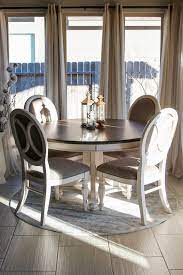 What a lovely dining table with a simple and charming design! Breakfast Nook Upgrade With Rooms To Go