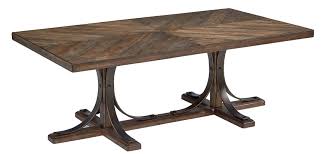 Magnolia Home Iron Trestle Coffee Table St 463616 Traditional Coffee Table Outdoor Dining Furniture Rustic Dining Furniture